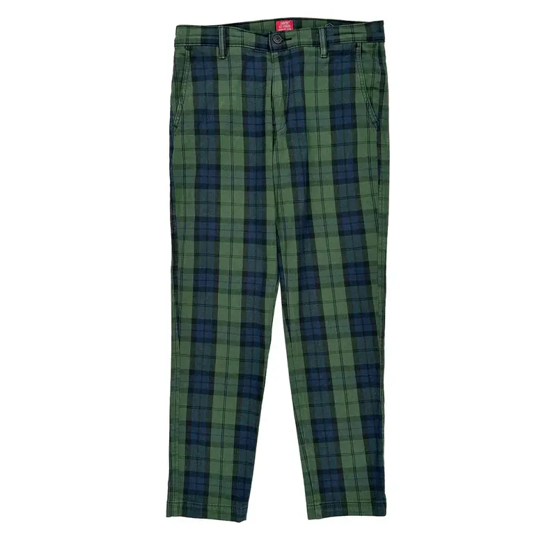 Levis Checked Chinos - 30W 28L Green Cotton Blend
