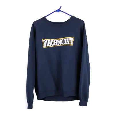 Birchmount Gildan Sweatshirt - Large Navy Cotton Blend