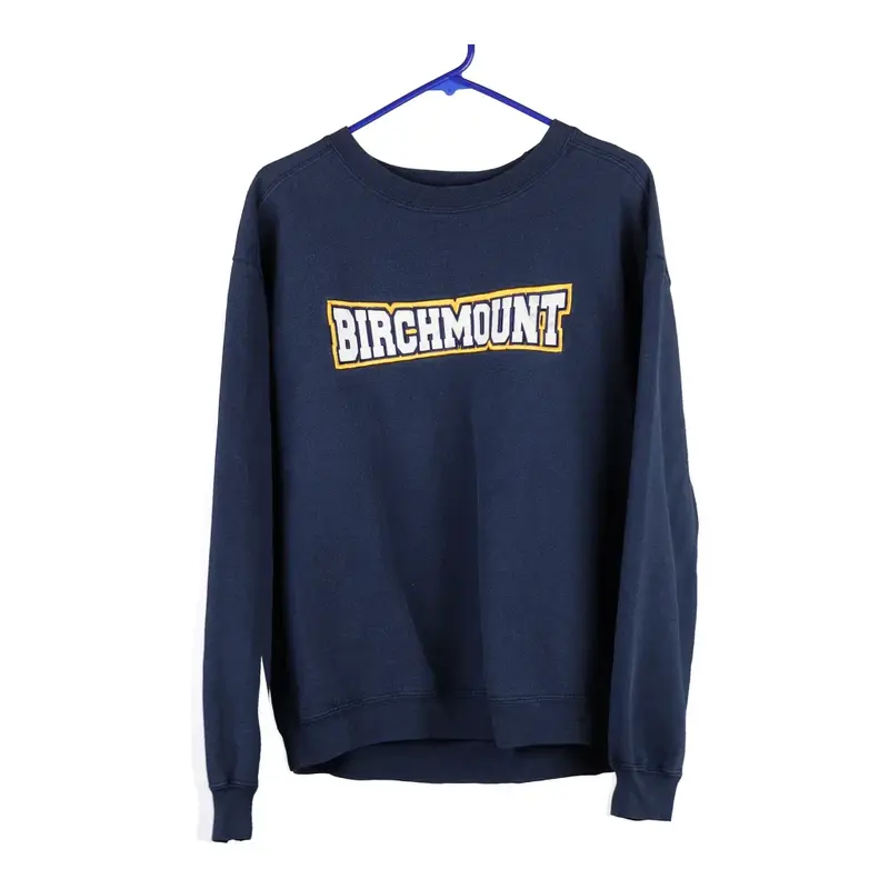 Birchmount Gildan Sweatshirt - Large Navy Cotton Blend