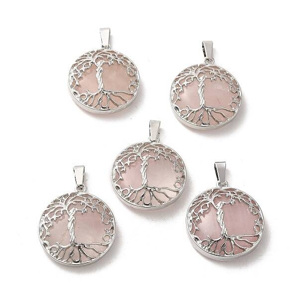 Natural Rose Quartz Pendants