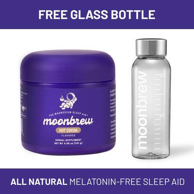 MoonBrew Sleepy Hot Cocoa – Melatonin-Free Magnesium Sleep Drink – Sugar-Free Calm Mix