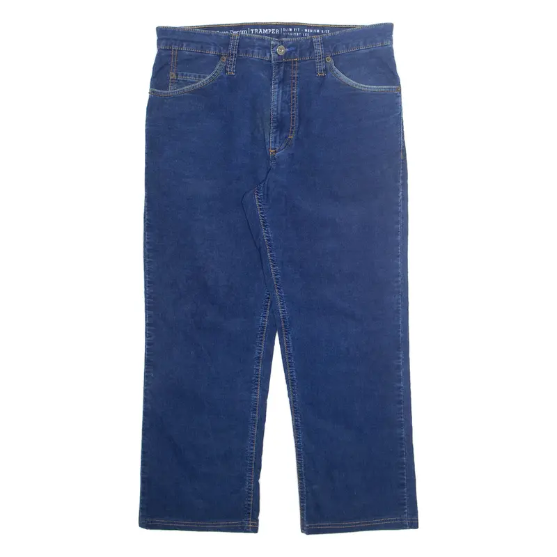 MUSTANG Mens Trousers Blue Slim Straight W32 L25
