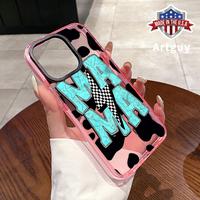 Phone Case for iPhone 16 Plus 15 Pro Max 14 13 12 11 Cow Skin Mama Pattern Non-Yellowing Shockproof Soft Silicone Transparent...