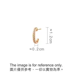 'Timeless'18K Rose Gold Diamond Single Hoop Earring