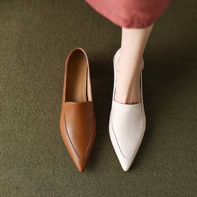CHIKO Jala Pointy Toe Block Heels Loafers Shoes