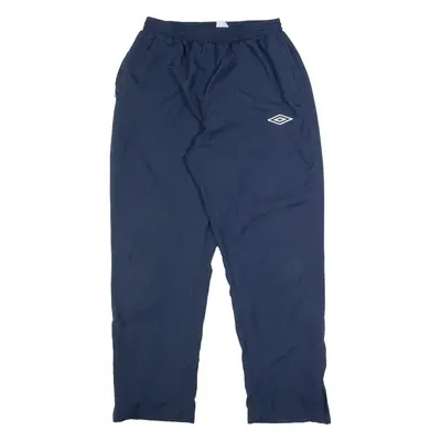 UMBRO Mens Track Pants Blue Straight XL W26 L29