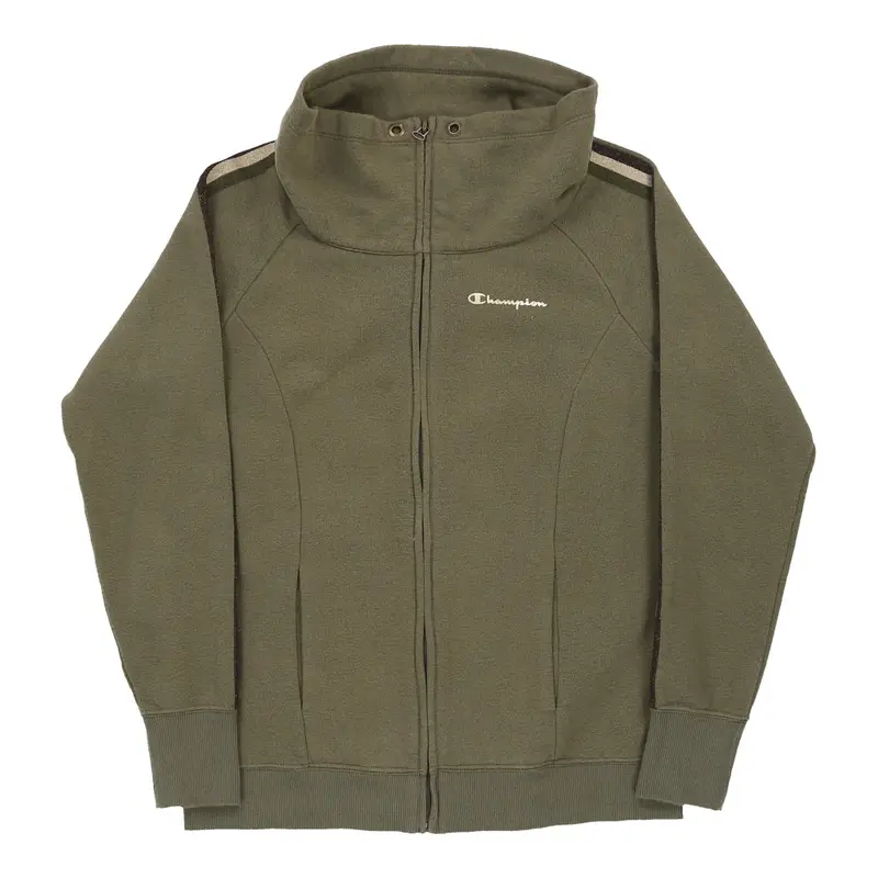Champion Zip Up - Medium Green Cotton Blend
