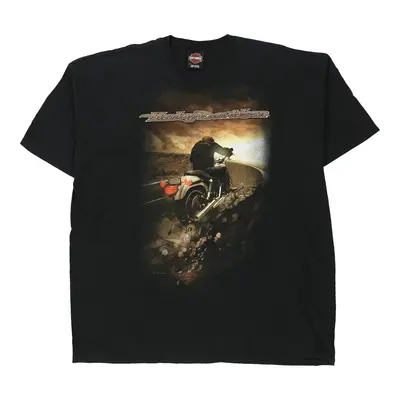 Manitowoc Harley Davidson Graphic T-Shirt - 3XL Black Cotton