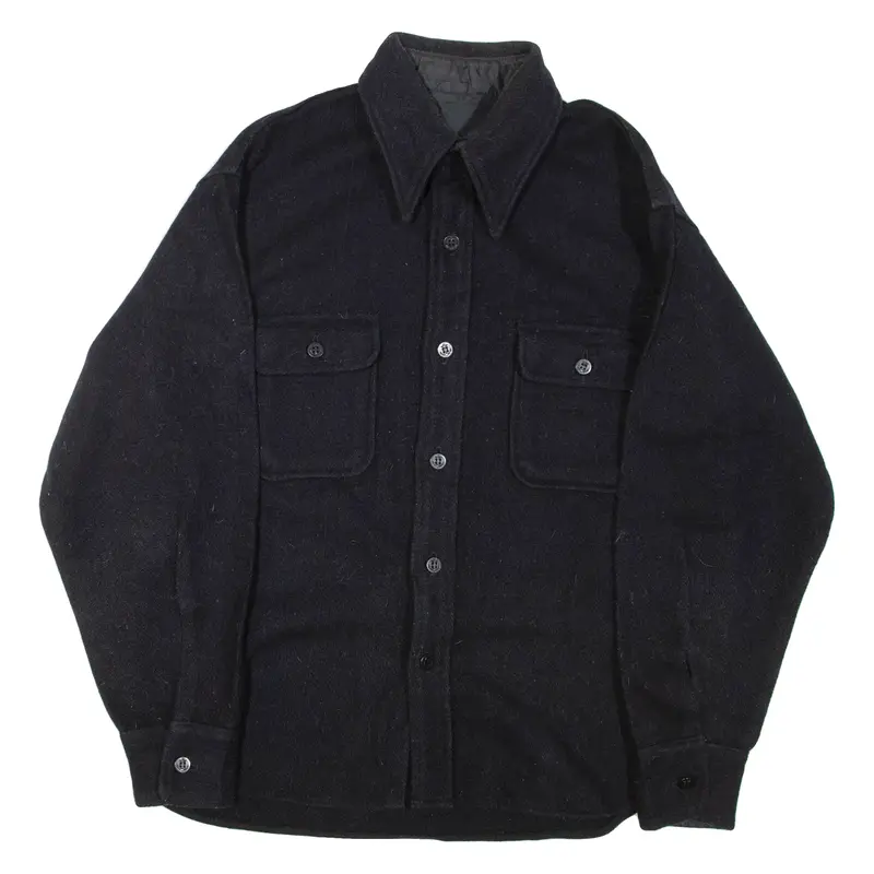 Mens Jacket Black Wool L