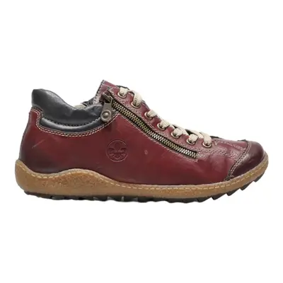 RIEKER Chukka Boots Maroon Leather Mens UK 6.5