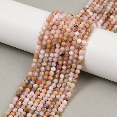 Natural Peruvian Pink Opal Beads Strands