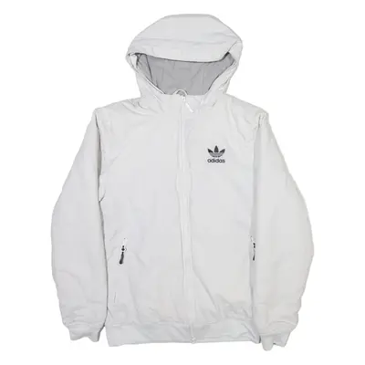 ADIDAS Womens Puffer Jacket White Nylon S