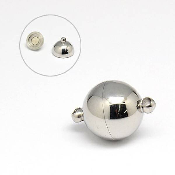 Tarnish Resistant 304 Stainless Steel Magnetic Clasps with Loops