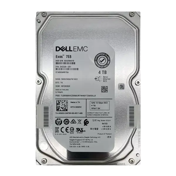 03323V Dell 4TB 12Gb/s SAS 7200 3.5-Inch Hard Drive
