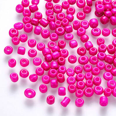 6/0 Baking Paint Glass Round Seed Beads