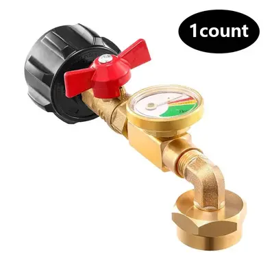 QCC1 Propane Bottle Filling Connector, Propane Refill Adapter with Flow Control Valve & Gauge, Gas Cylinder Filling Connector...