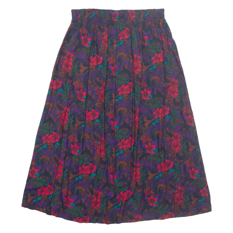 SAG HARBOR Womens A-Line Skirt Red Midi Floral M