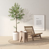 Artificial Olive Tree Silk Fake Plant 6/7/8ft for Indoor and Outdoor Decoration Fake Potted Tree with Realistic Fruits and Tr...