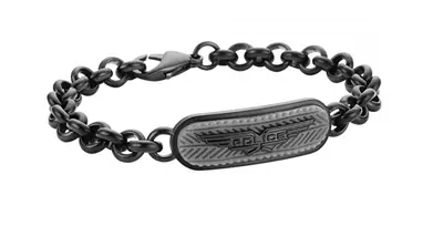 Police Bracciale Da Uomo In Acciaio Nero Pj26401Bsulgr - Lunghezza: 19 Cm