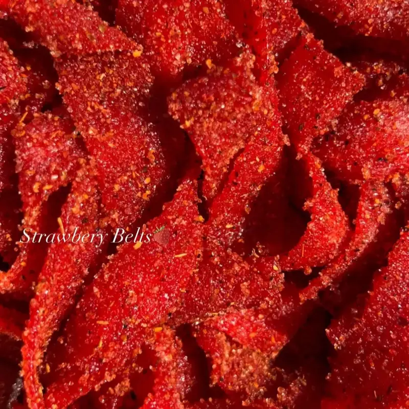 Strawberry Belts Enchilados w/chamoy Tangy Spicy