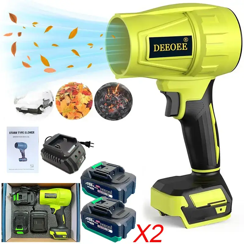 [DEEOEE] Upgraded Cordless Leaf Blower – Turbo Jet Technology with Pure Copper Brushless Motor, High-Capacity Battery & Mul...