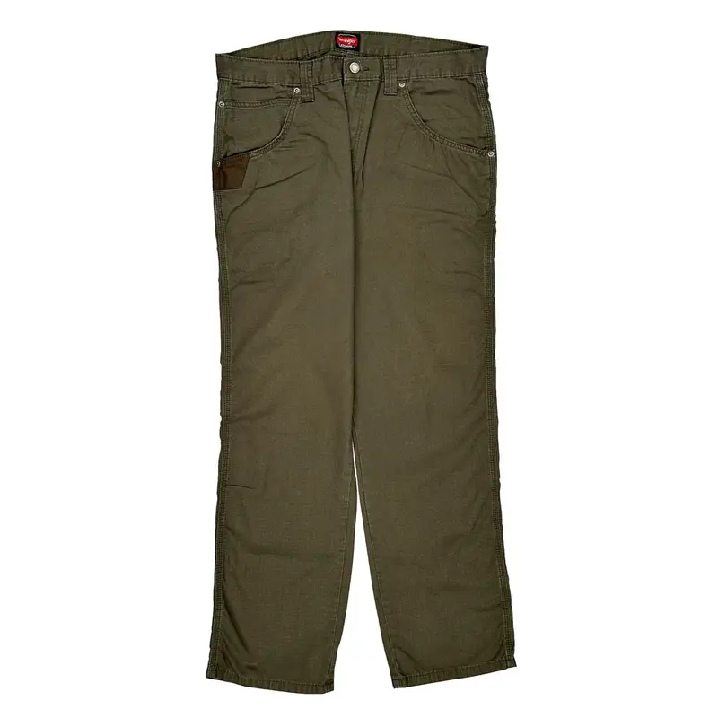 Wrangler Trousers - 36W 31L Green Cotton