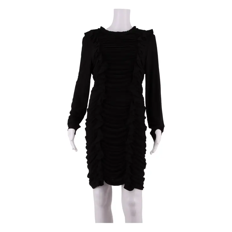 NEEDLE & THREAD Stretch Womens Mini Dress Black Nylon Knee Length UK 14