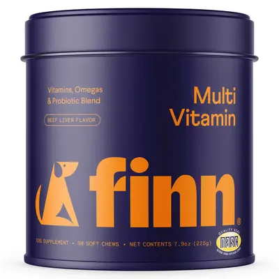 FINN All-in-1 Dog Multivitamin - Probiotics, Omega-3s, Glucosamine, Gut & Immune Health, Joint Support, Heart Health -  Canin...
