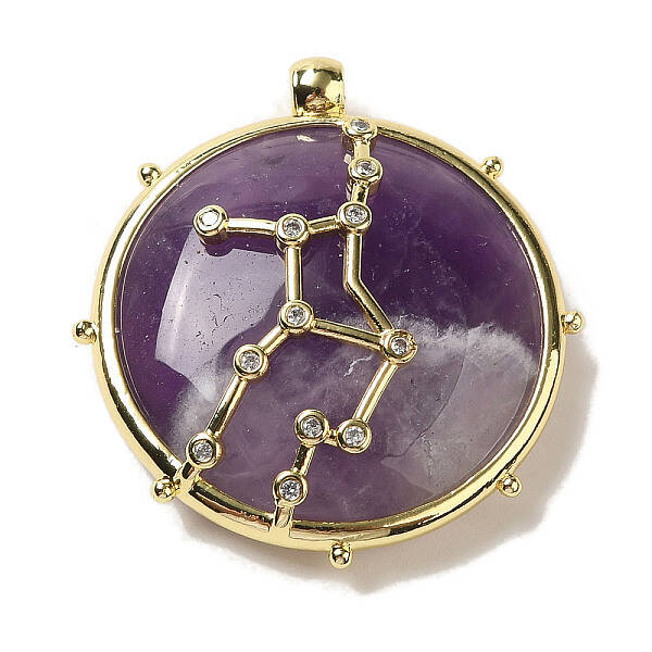 Constellation Natural Amethyst Pendants