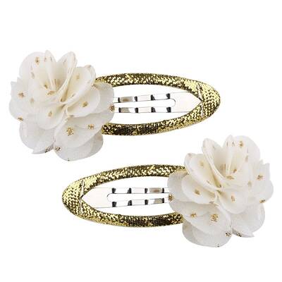 Cloth Covered Snap Hair Clips