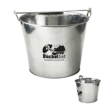40 Promotional 5 Qt Galvanized Ice Bucket w/Bottle Opener - Rust ...