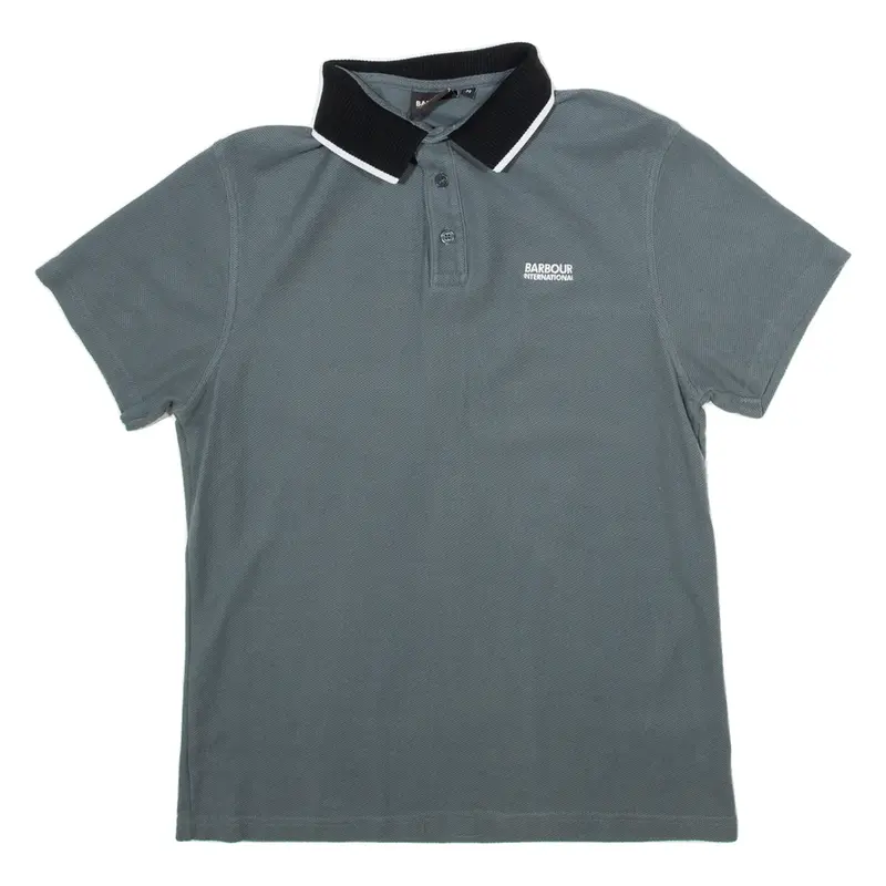BARBOUR Tailored Fit Mens Polo Shirt Green M