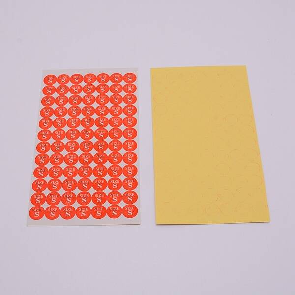Size S Clothing Size Round Sticker Labels