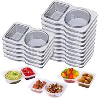Double Grid Snack Container Set, 15pcs/set Food Storage Container with Lid, Food Storage Box for Home Party, Travel Outdoor C...