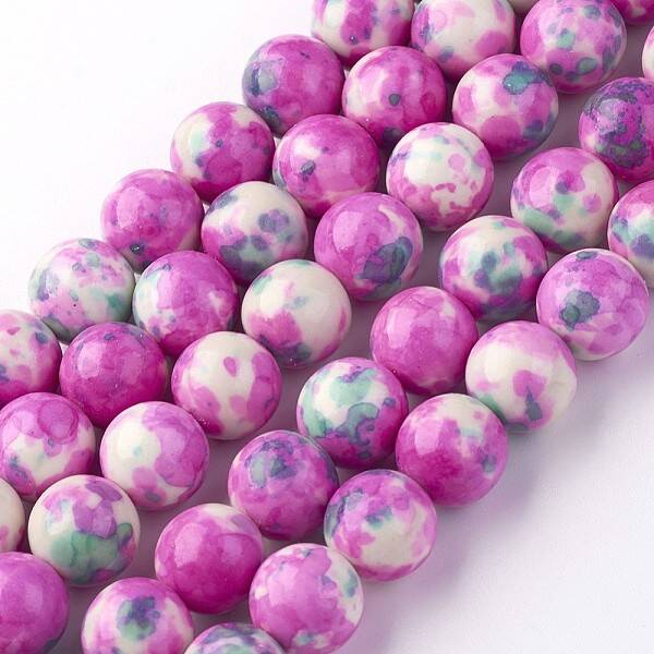 Natural Ocean White Jade Bead Strands