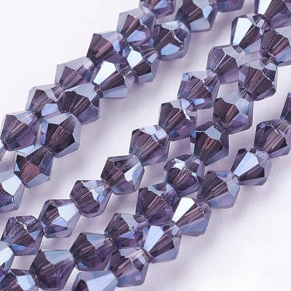 1 Strand Electroplate Glass Beads Strands