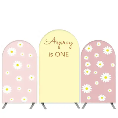 Aperturee Daisy Theme Boho Pink Yellow 1St Birthday Arch Backdrop Kit | Chiara Arch Backdrop | Circle Arch Backdrop Diy | Cus...