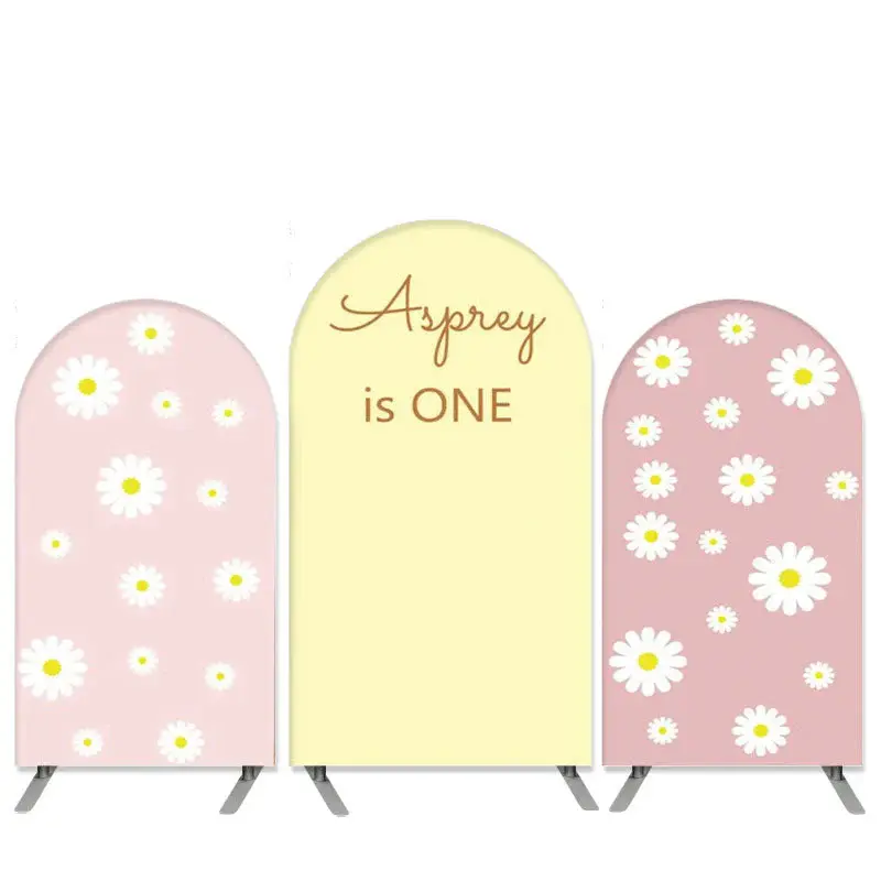 Aperturee Daisy Theme Boho Pink Yellow 1St Birthday Arch Backdrop Kit | Chiara Arch Backdrop | Circle Arch Backdrop Diy | Cus...