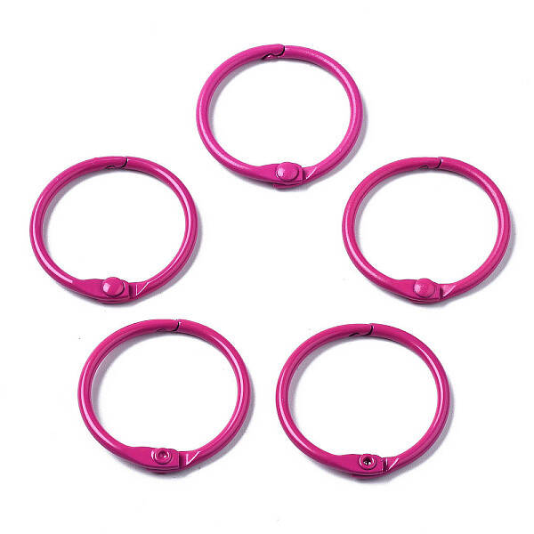 Spray Painted Iron Split Key Rings