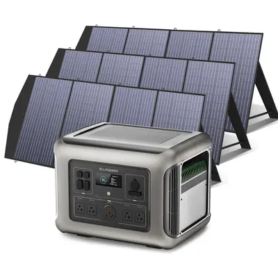 ALLPOWERS 2500W Solar Generator (R2500 + SP033 200W Solar Panel) R2500 +3PCS SP033 200W Solar Panel