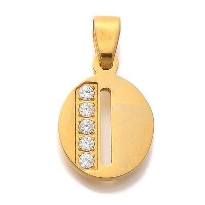 Ion Plating(IP) 304 Stainless Steel Rhinestone Pendants