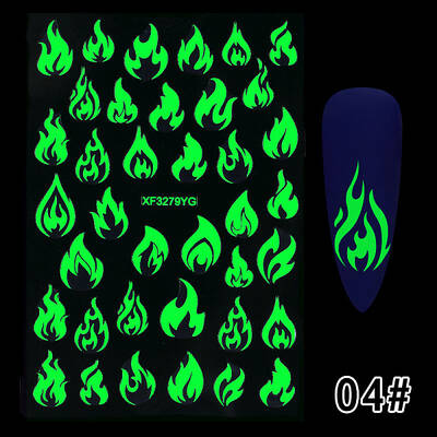 Halloween Theme Luminous Nail Art Sticker