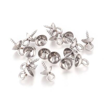 201 Stainless Steel Peg Bails Pendants