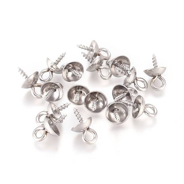201 Stainless Steel Peg Bails Pendants