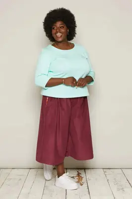 Vilmar Culottes (Burgundy) | size: 3XL