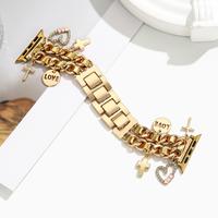 Stylish Compatible for Apple Watch Band 46mm 40mm 41mm 38mm 42mm 44mm 45mm 49mm for Women, Replacement Strap with Unique Pend...