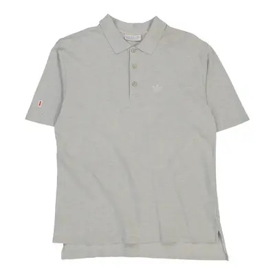 Adidas Polo Shirt - Medium Grey Cotton