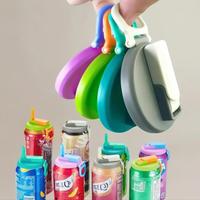 Random Color Reusable Soda Can Lid with Straw, 1 Count/4 Counts Leak Proof Drinking Can Lid, Drinking Supplies for Home & Out...