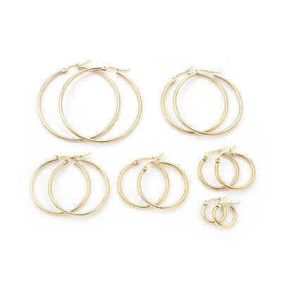 304 Stainless Steel Hoop Earrings Sets