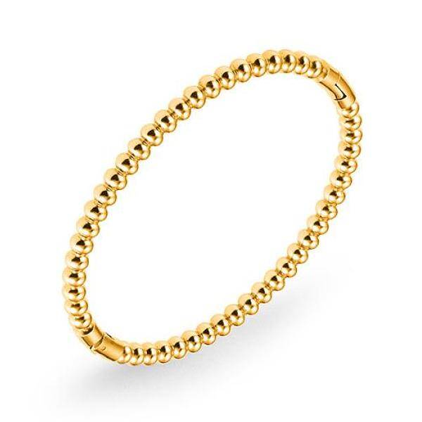 304 Stainless Steel Round Beaded Hinged Bangle